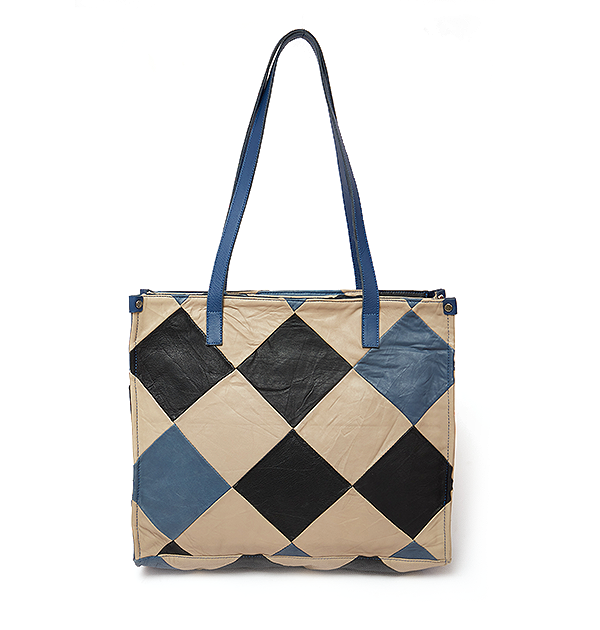 Diamond Patchwork Office Tote