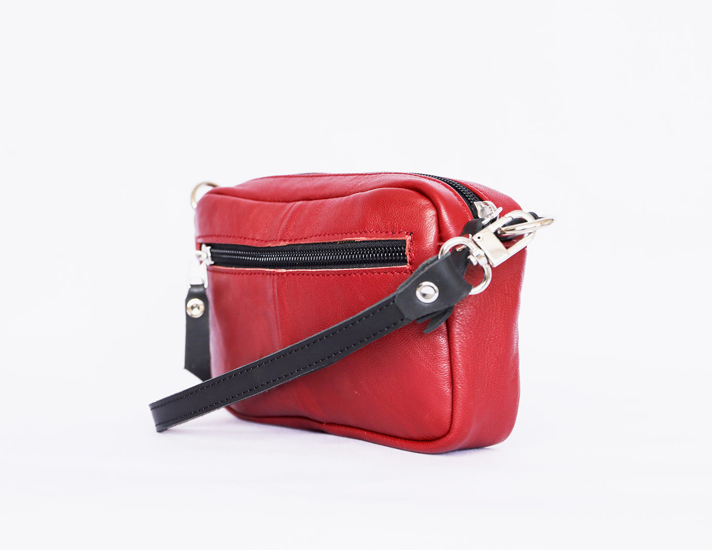 Red Leather Crossbody Bag