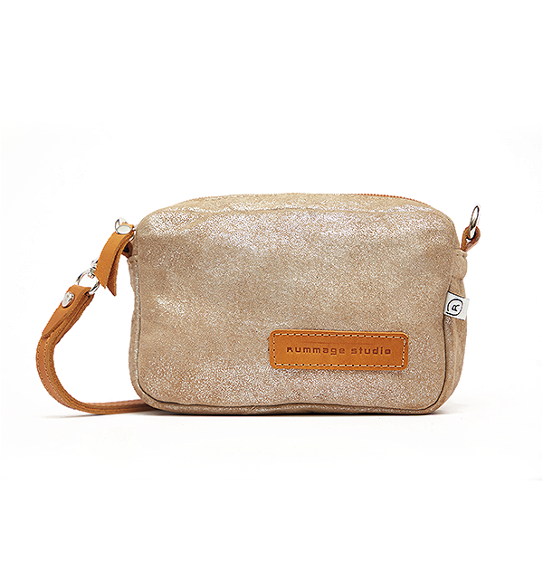 Shimmer Leather Crossbody Bag