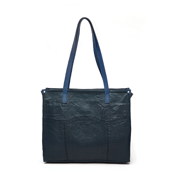 Azure Leather Office Tote