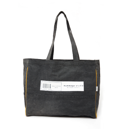 Black Wash Denim NLG Tote Bag