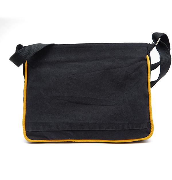 Black Denim NLG Barcode Satchel