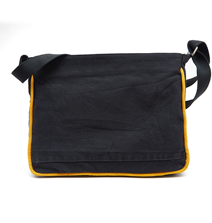 Black Denim NLG Barcode Satchel