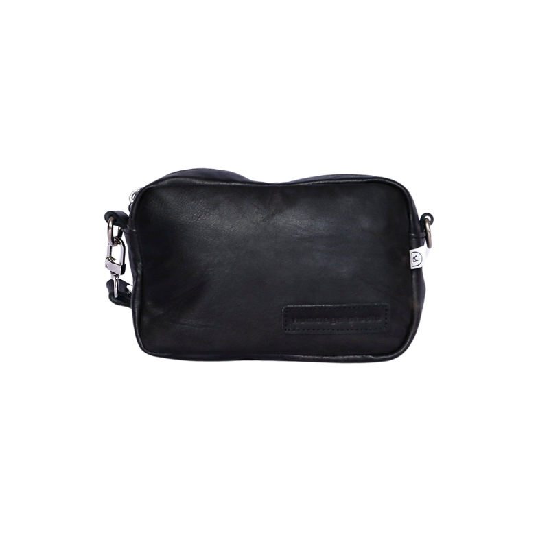 Black Leather Crossbody Bag