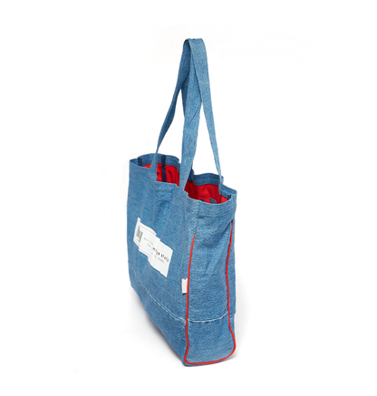 Blue Denim Barcode NLG Tote Bag