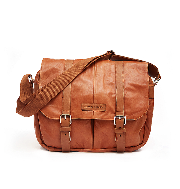 Cinnamon Leather Messenger Bag