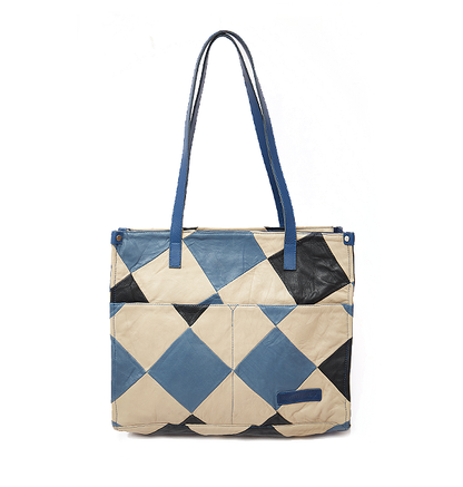 Diamond Patchwork Office Tote