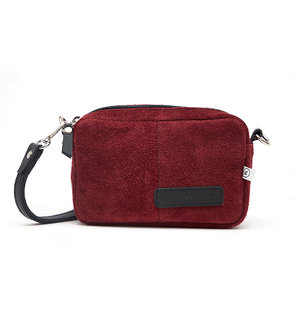 Garnet Suede Leather Crossbody Bag