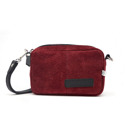 Garnet Suede Leather Crossbody Bag