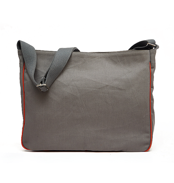 Grey Denim Barcode NLG Satchel