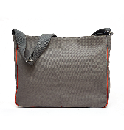 Grey Denim Barcode NLG Satchel