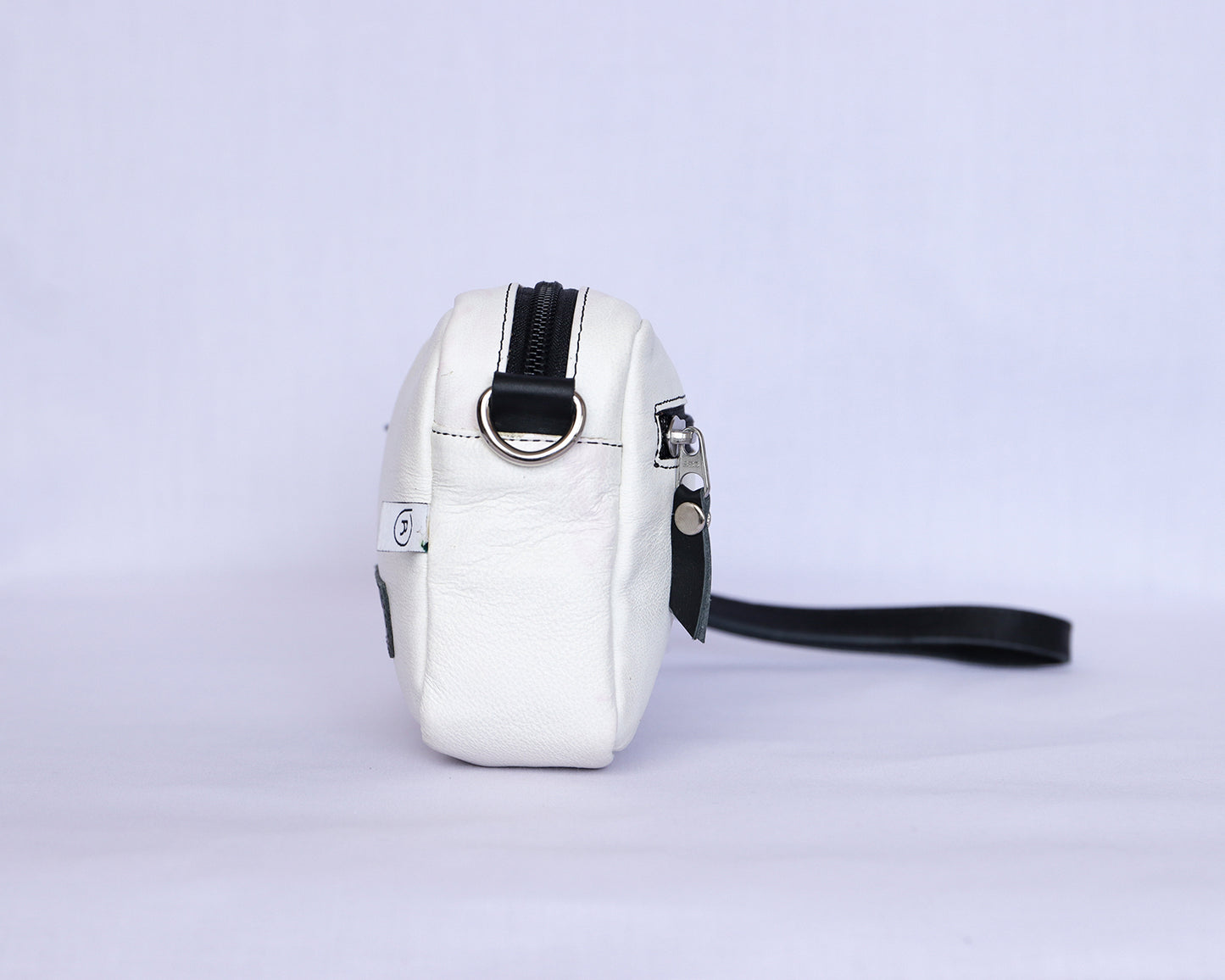 Ivory Leather Mini Crossbody Bag