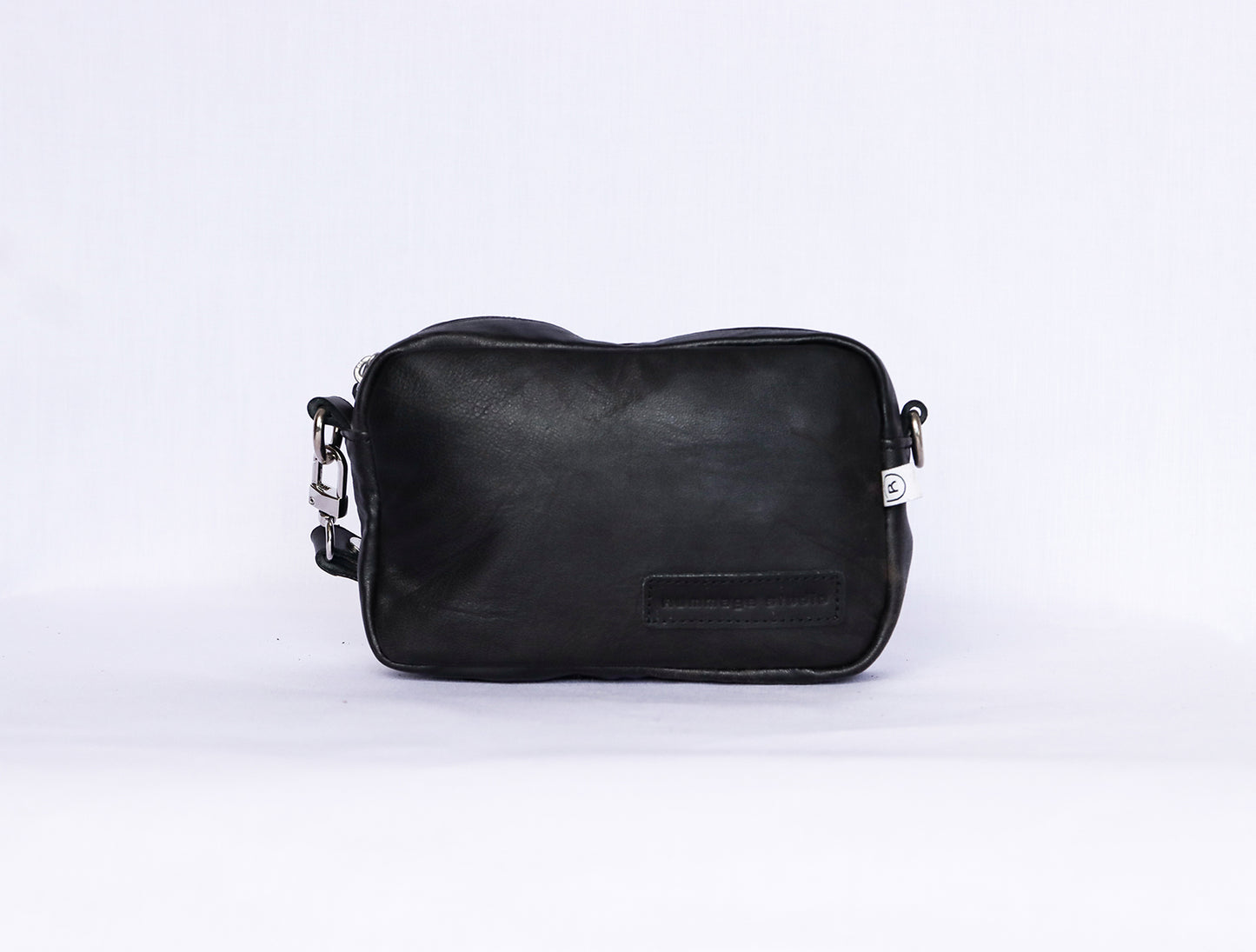 Black Leather Crossbody Bag
