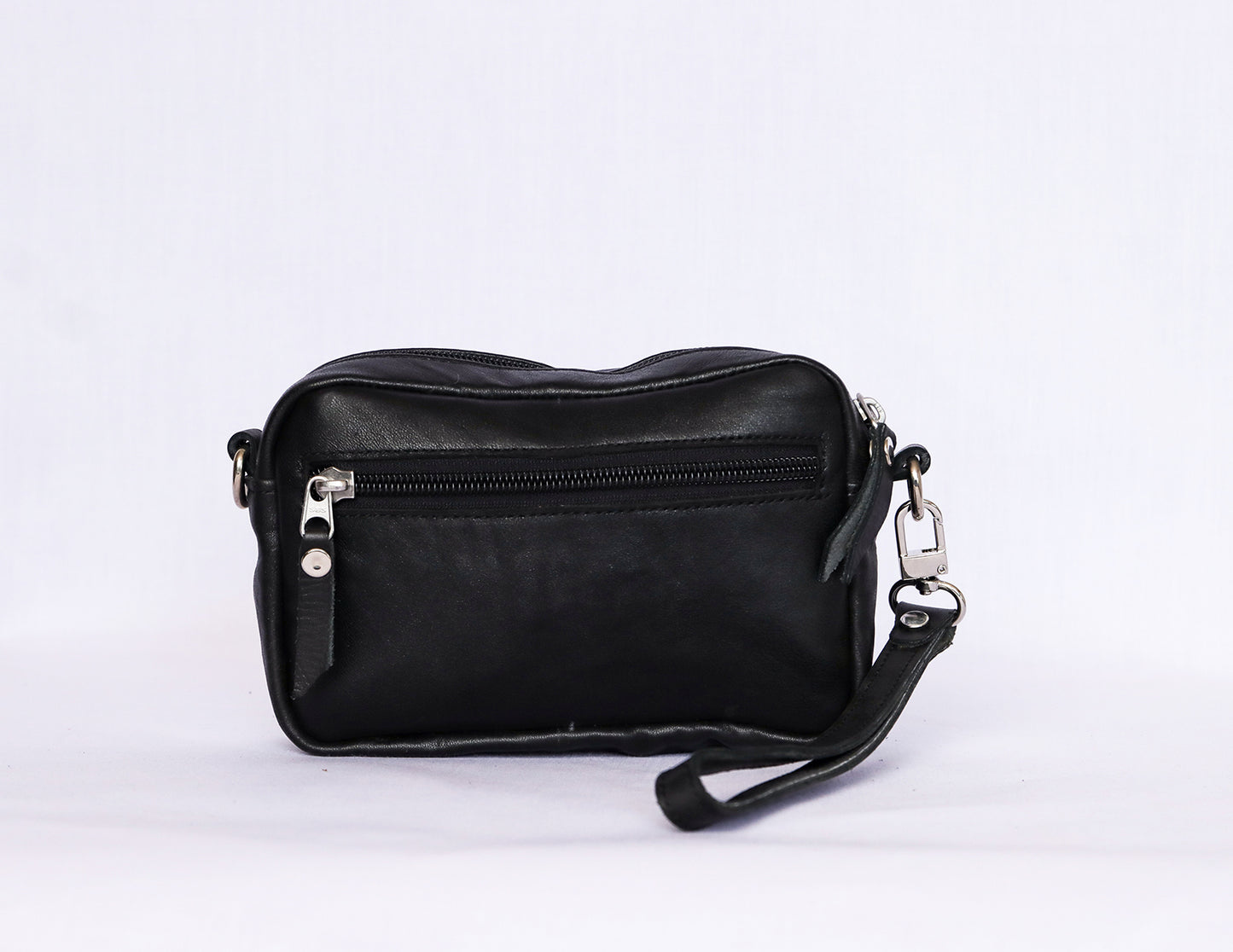 Black Leather Crossbody Bag