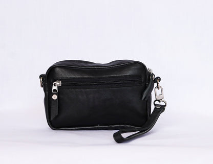 Black Leather Crossbody Bag