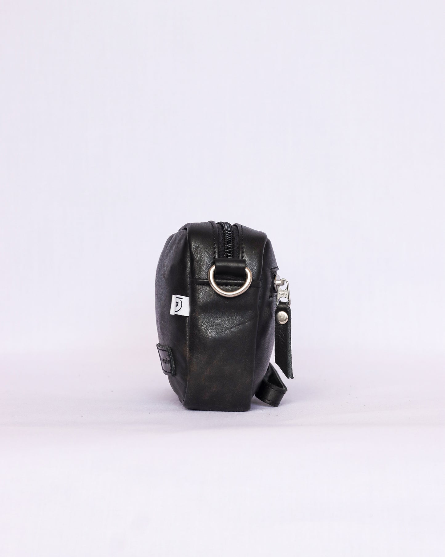 Black Leather Crossbody Bag