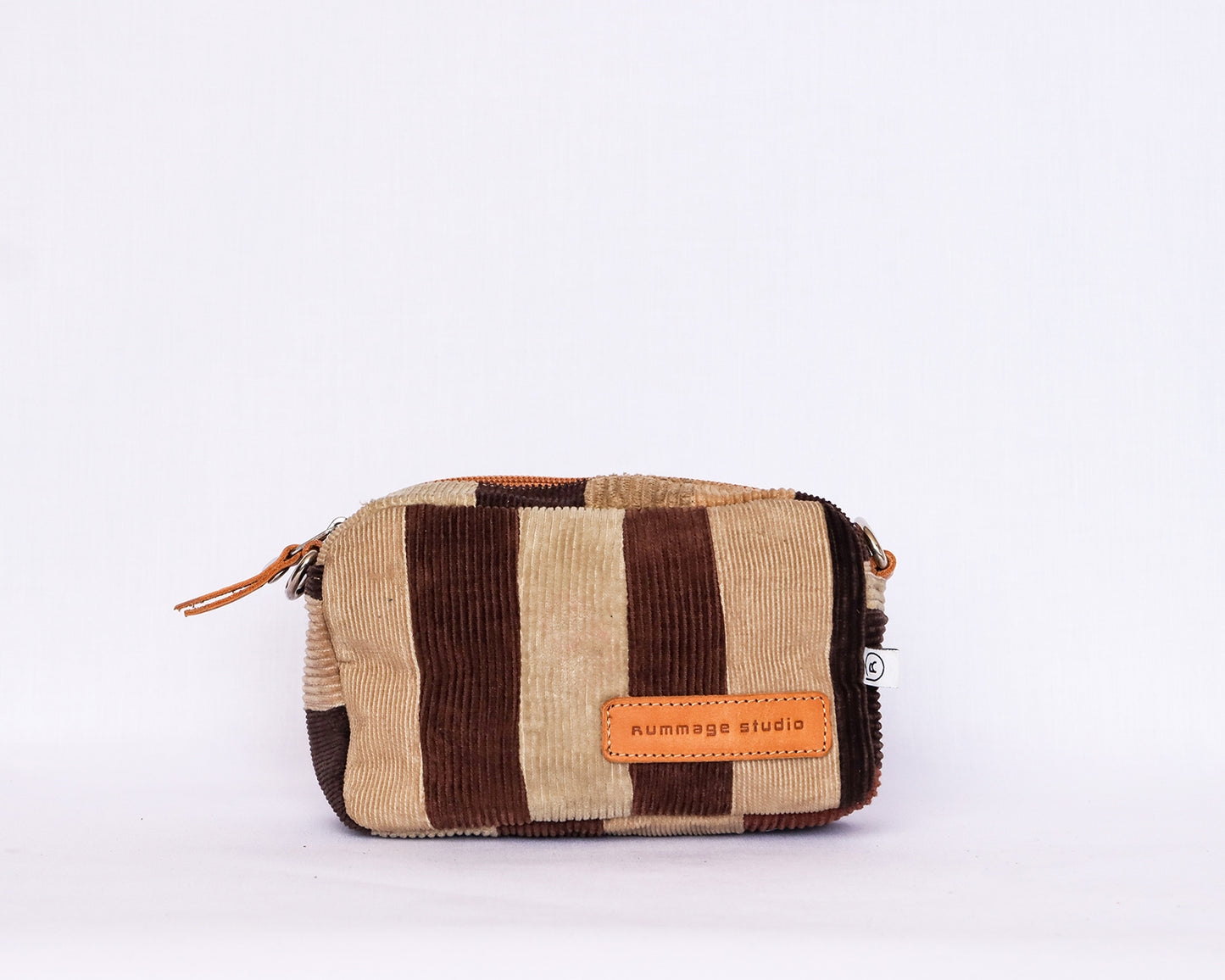 Panel Patchwork Corduroy Crossbody Bag