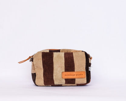 Panel Patchwork Corduroy Crossbody Bag