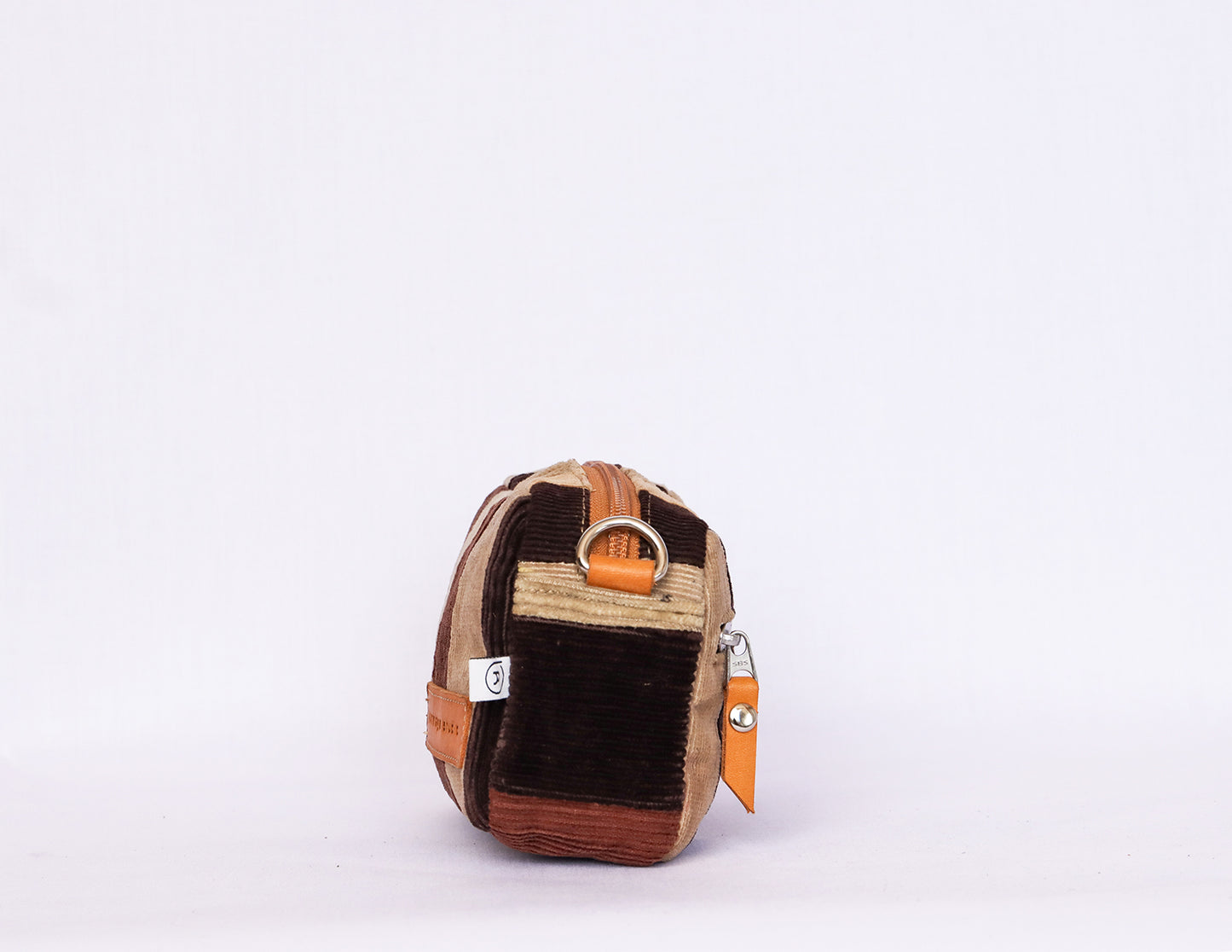 Panel Patchwork Corduroy Crossbody Bag