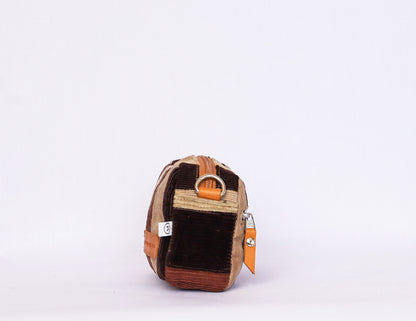Panel Patchwork Corduroy Crossbody Bag