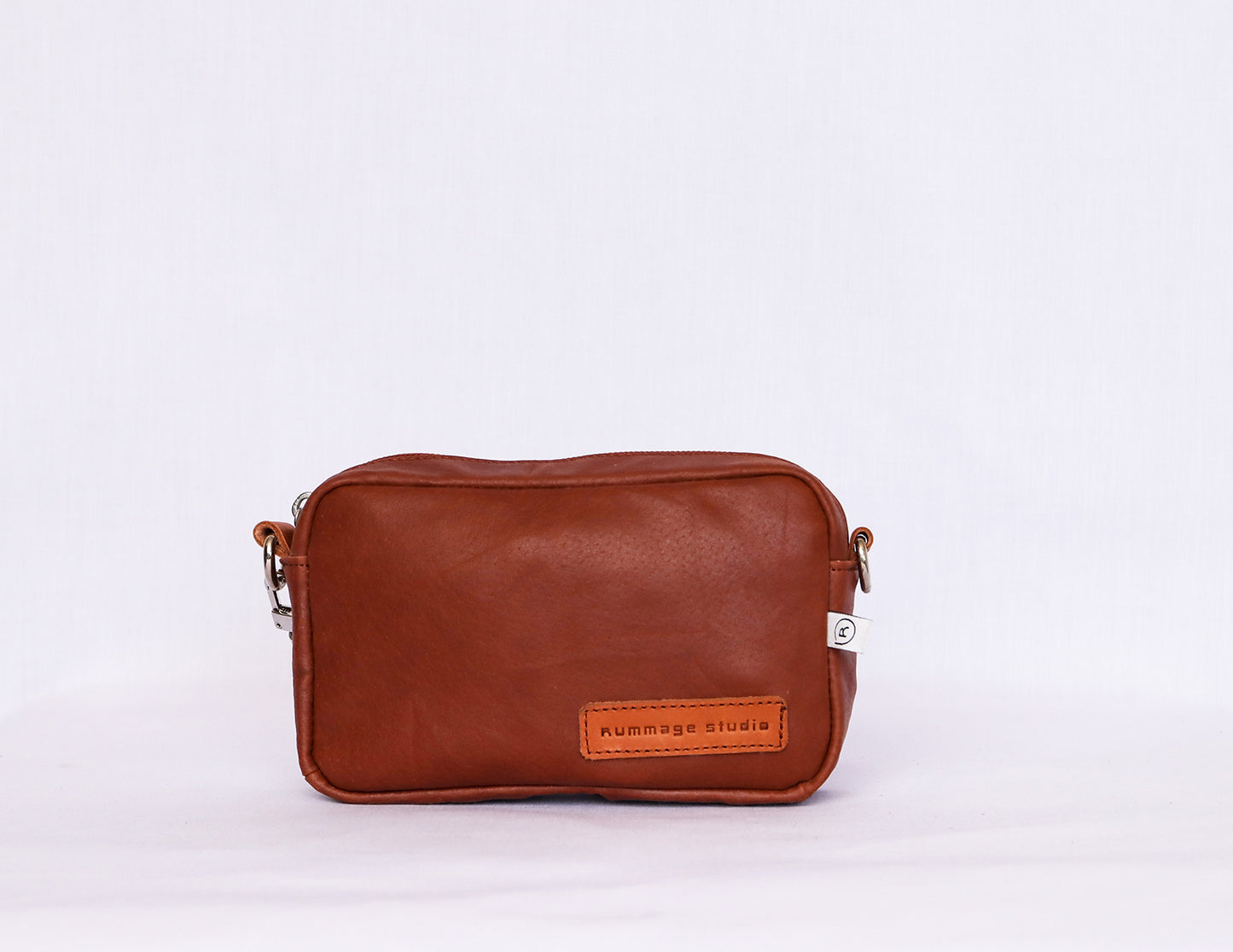 Burnt Amber Leather Crossbody Bag