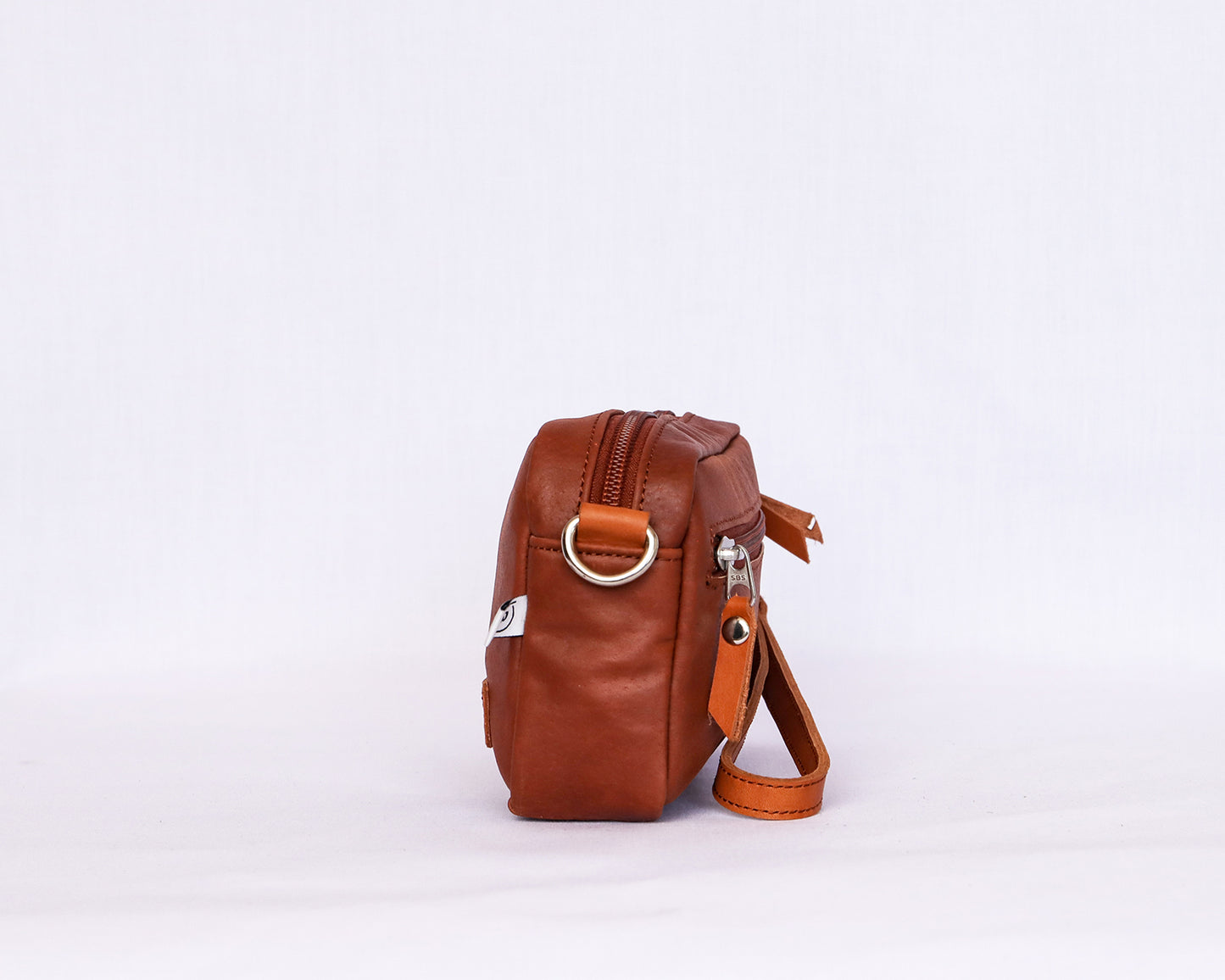 Burnt Amber Leather Crossbody Bag