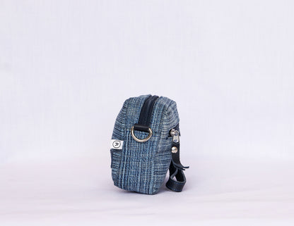 Blue Denim Crossbody Bag