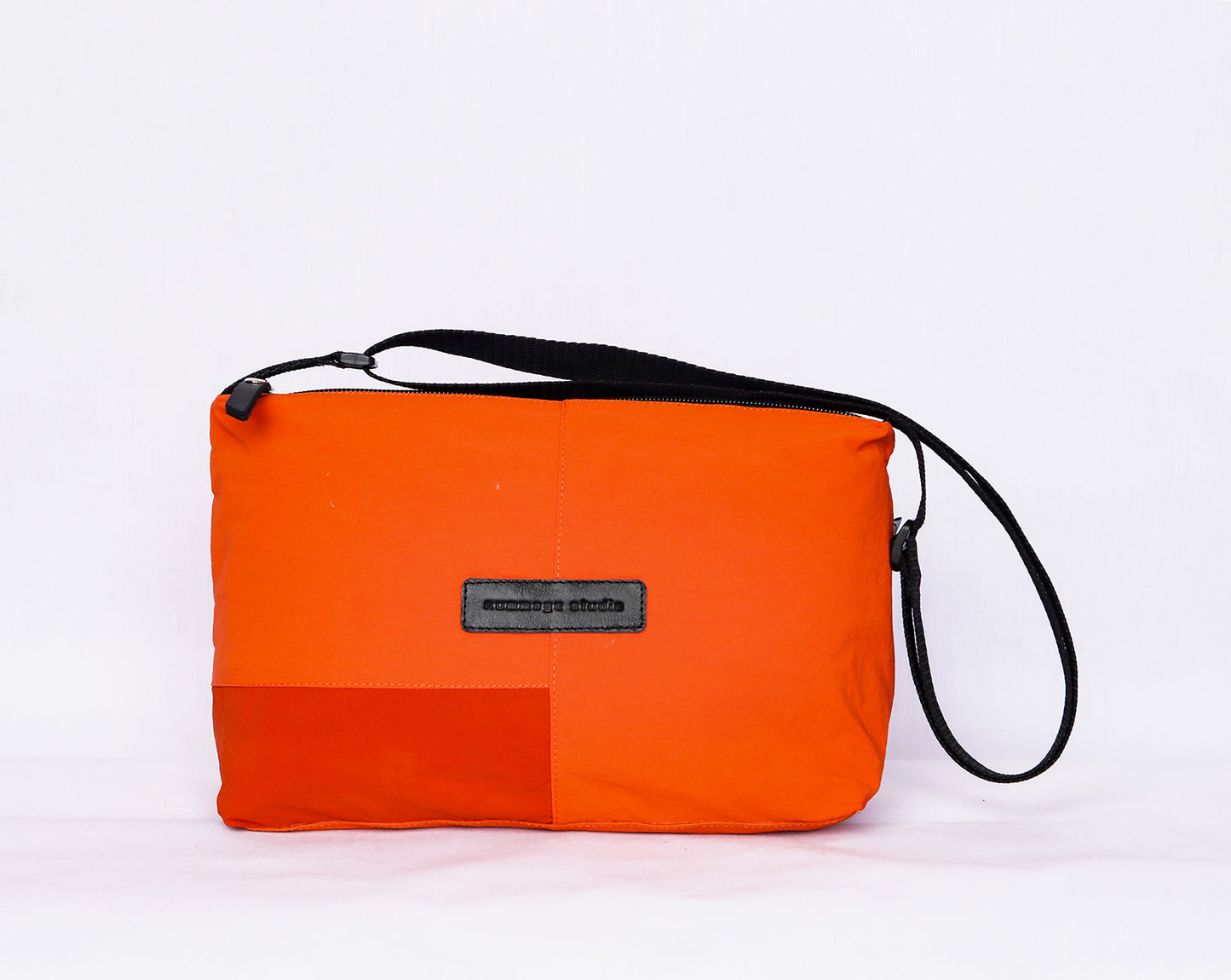 Orange Patched Sling Bag