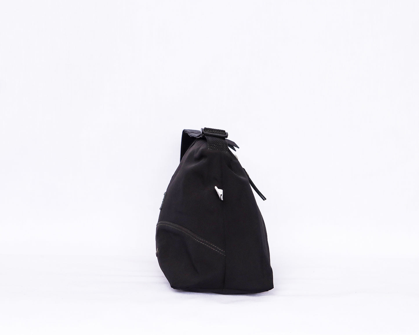 Black Double Zipped Sling Bag