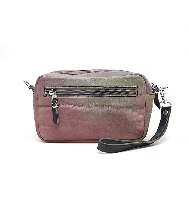 Iridescent Leather Crossbody Bag