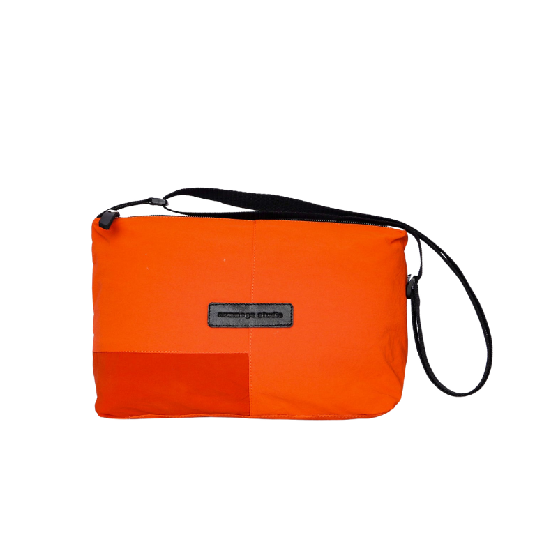 Orange Patched Sling Bag