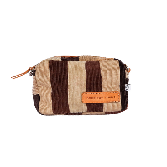 Panel Patchwork Corduroy Crossbody Bag