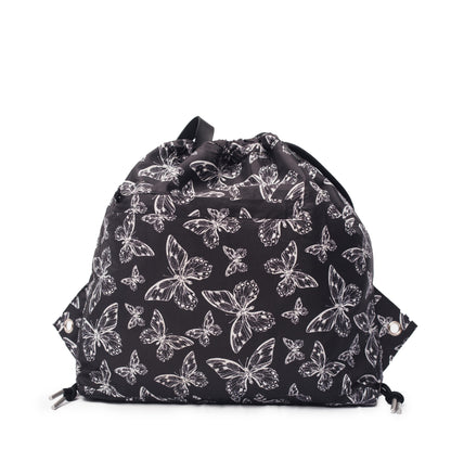 Butterfly Print WB Draw Tote Reg.
