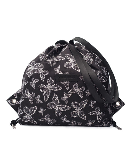 Butterfly Print WB Draw Tote Reg.