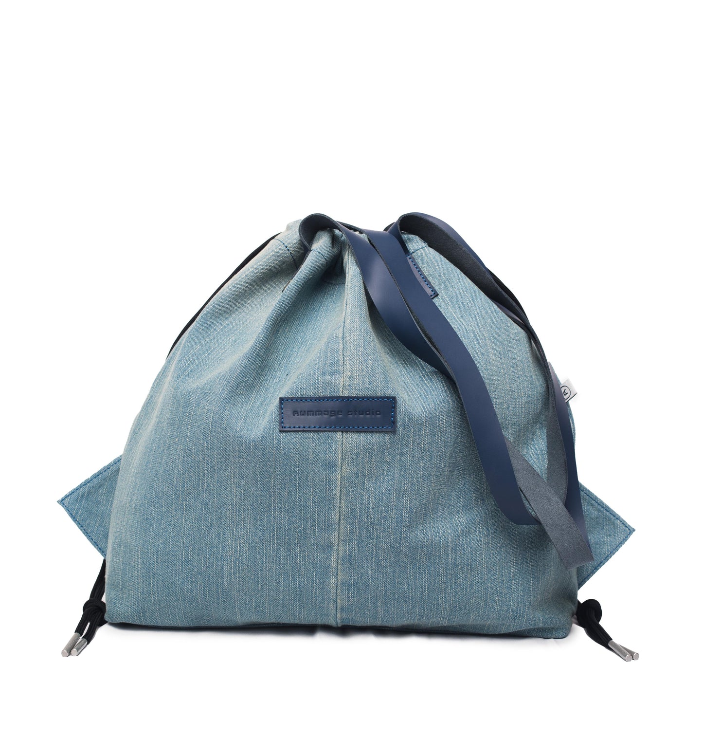 Sky Blue Wash Denim Draw Tote Reg.