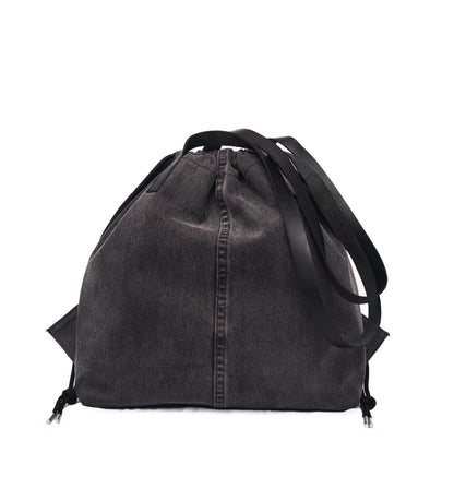 Charcoal Denim Draw Tote Reg.