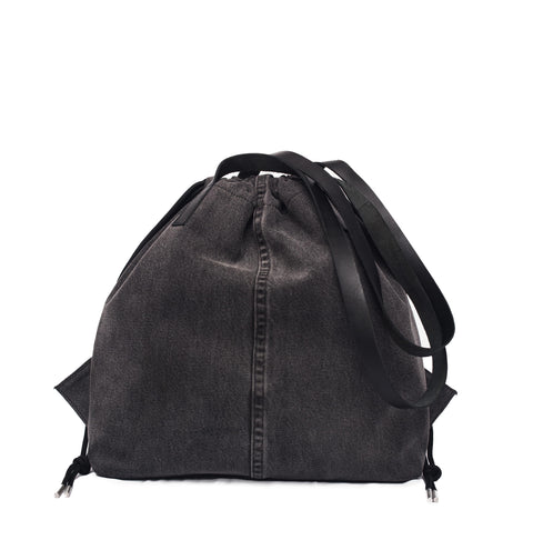 Charcoal Denim Draw Tote Reg.