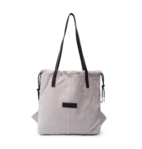 Slate Grey Denim Draw Tote Reg.