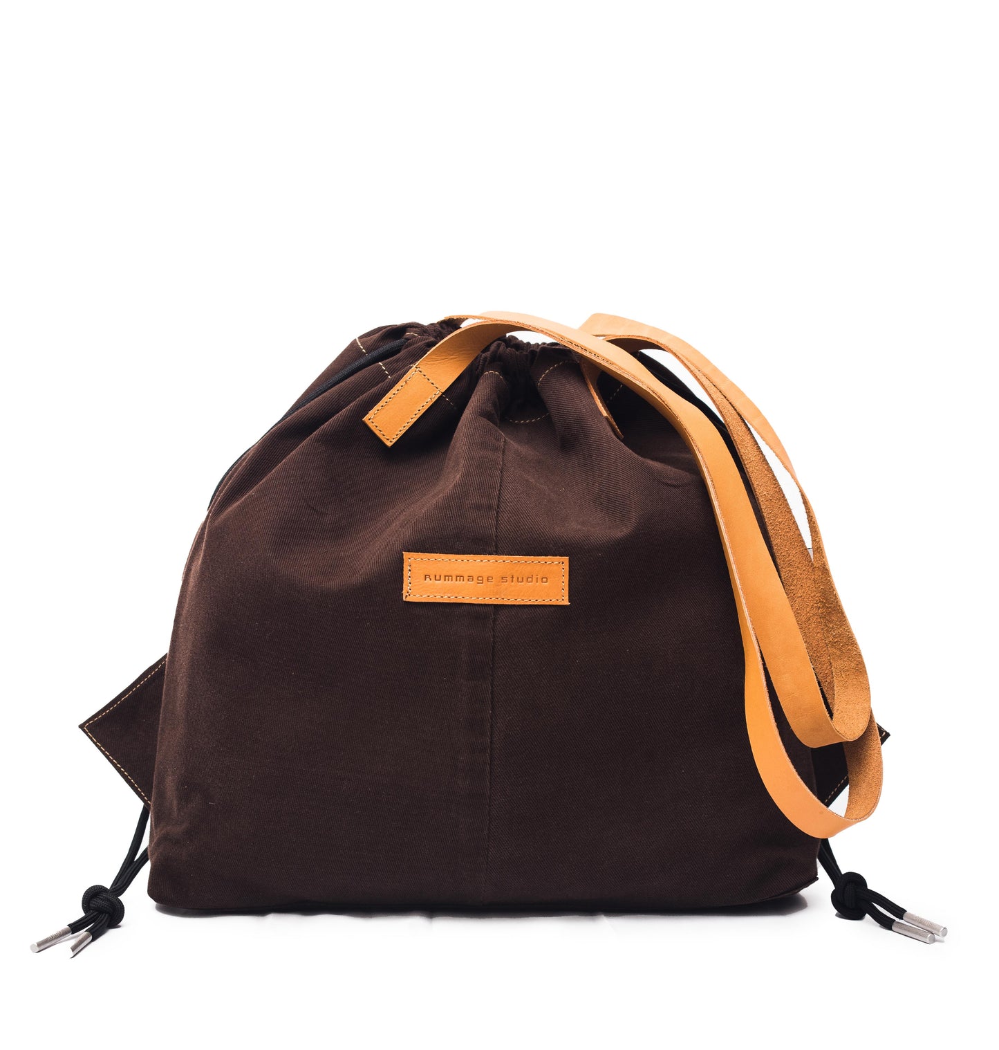 Chocolate Denim Draw Tote Reg.