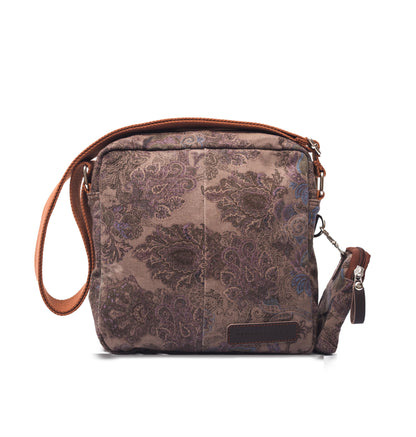 Chocolate  Denim Crossbody Bag