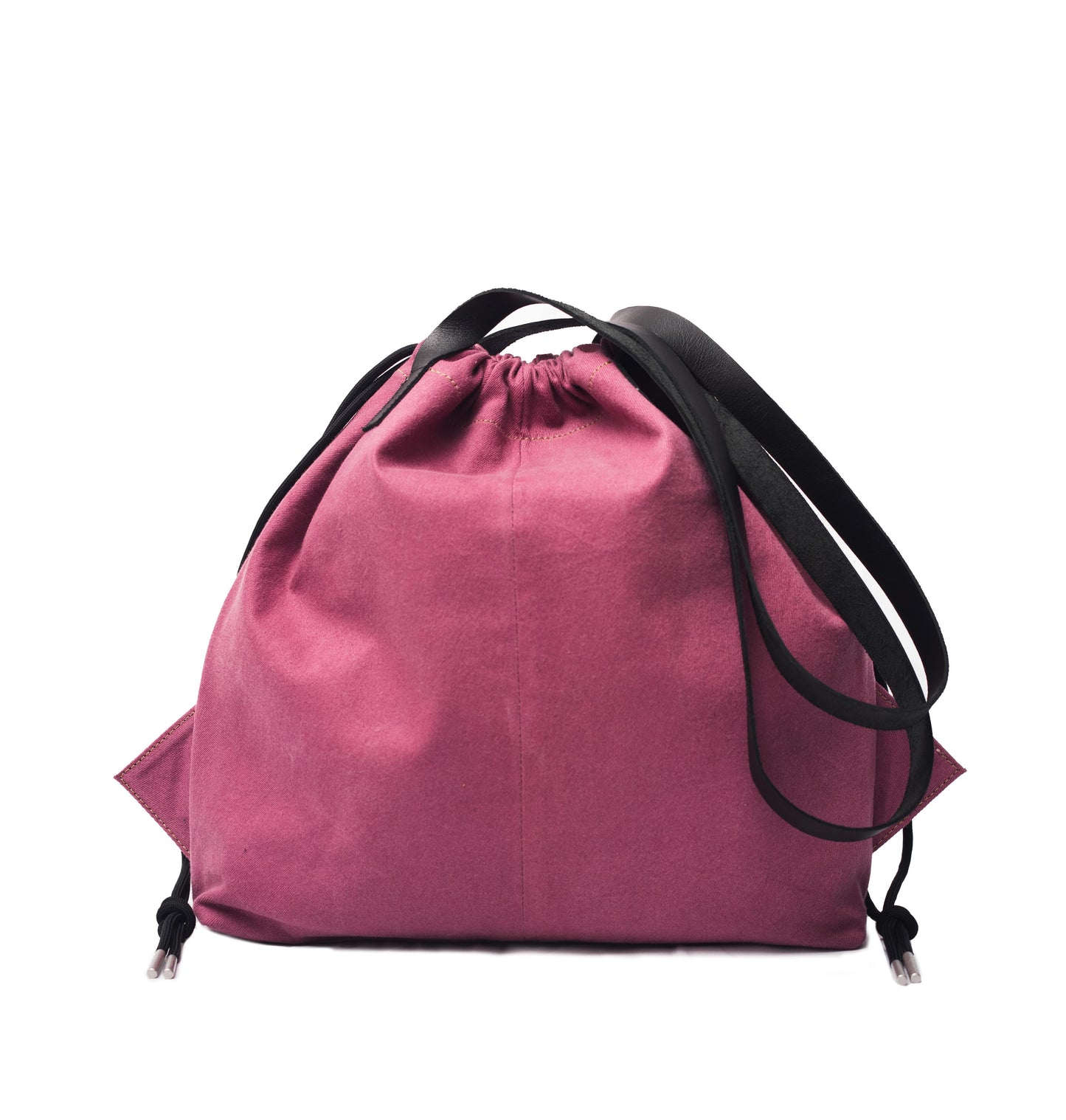 Magenta Denim Draw Tote Reg.