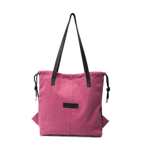 Magenta Denim Draw Tote Reg.