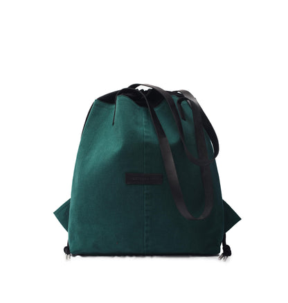 Emerald Denim Draw Tote Ext.