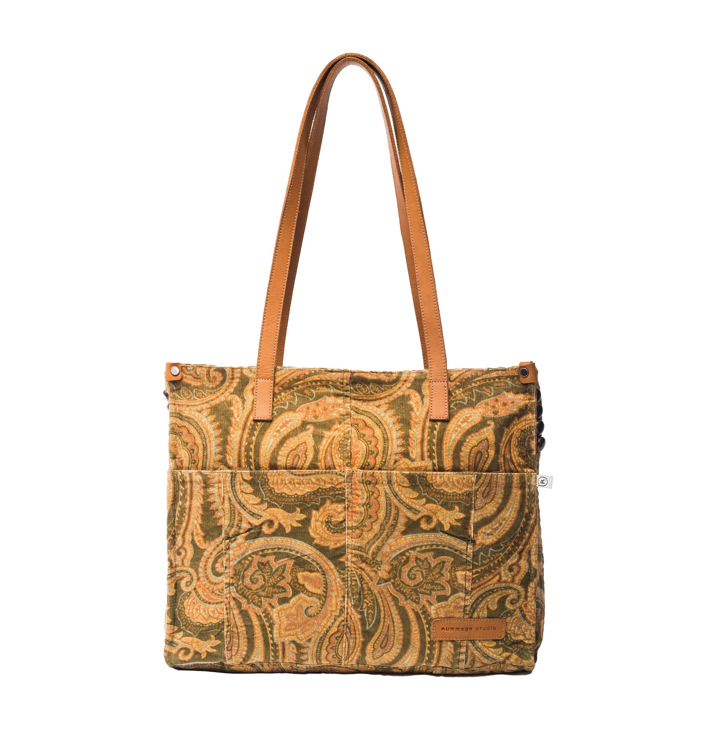 Floral Corduroy Office Tote