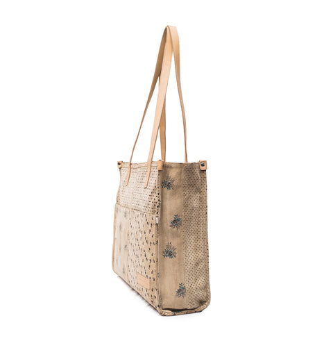 Rice Paper Leather Office Tote