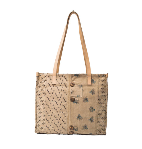 Rice Paper Leather Office Tote