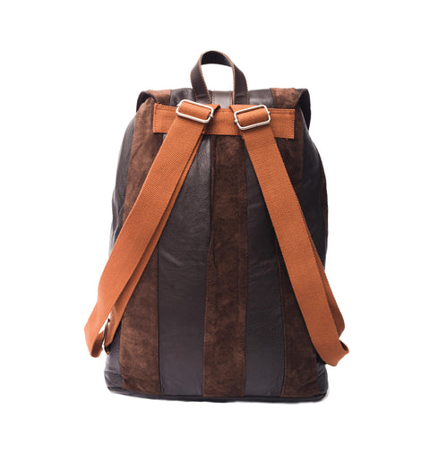 Linear Patchwork Hickory Leather  Classic Pack