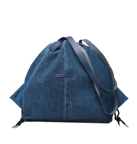 Stone Wash Blue Denim Draw Tote Reg.