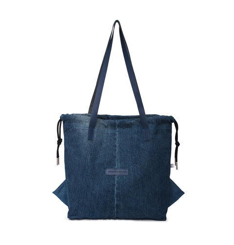 Stone Wash Blue Denim Draw Tote Reg.