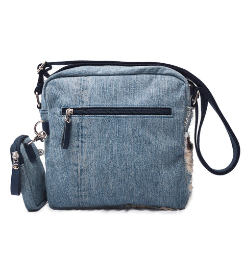 Blue Denim Crossbody Bag